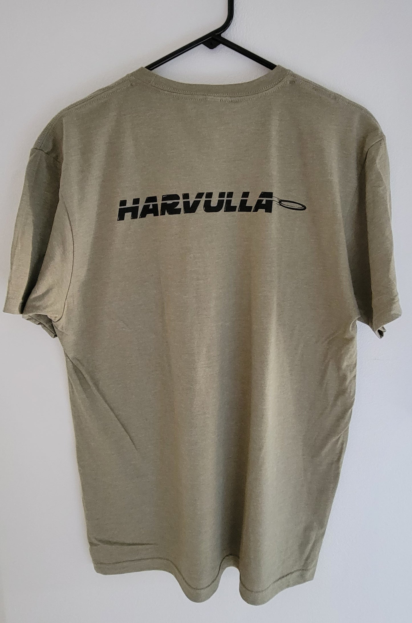 Harvulla Short Sleeve T-Shirt (Light Olive) w/ Black Ink