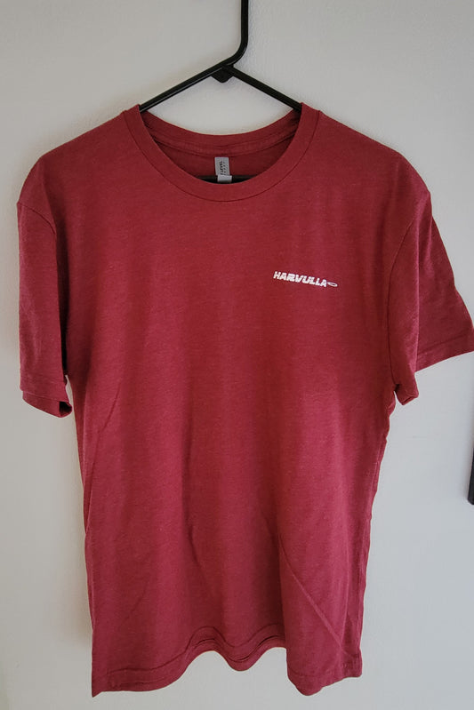 Harvulla Short Sleeve T-Shirt (Cardinal shirt w/ White Ink)