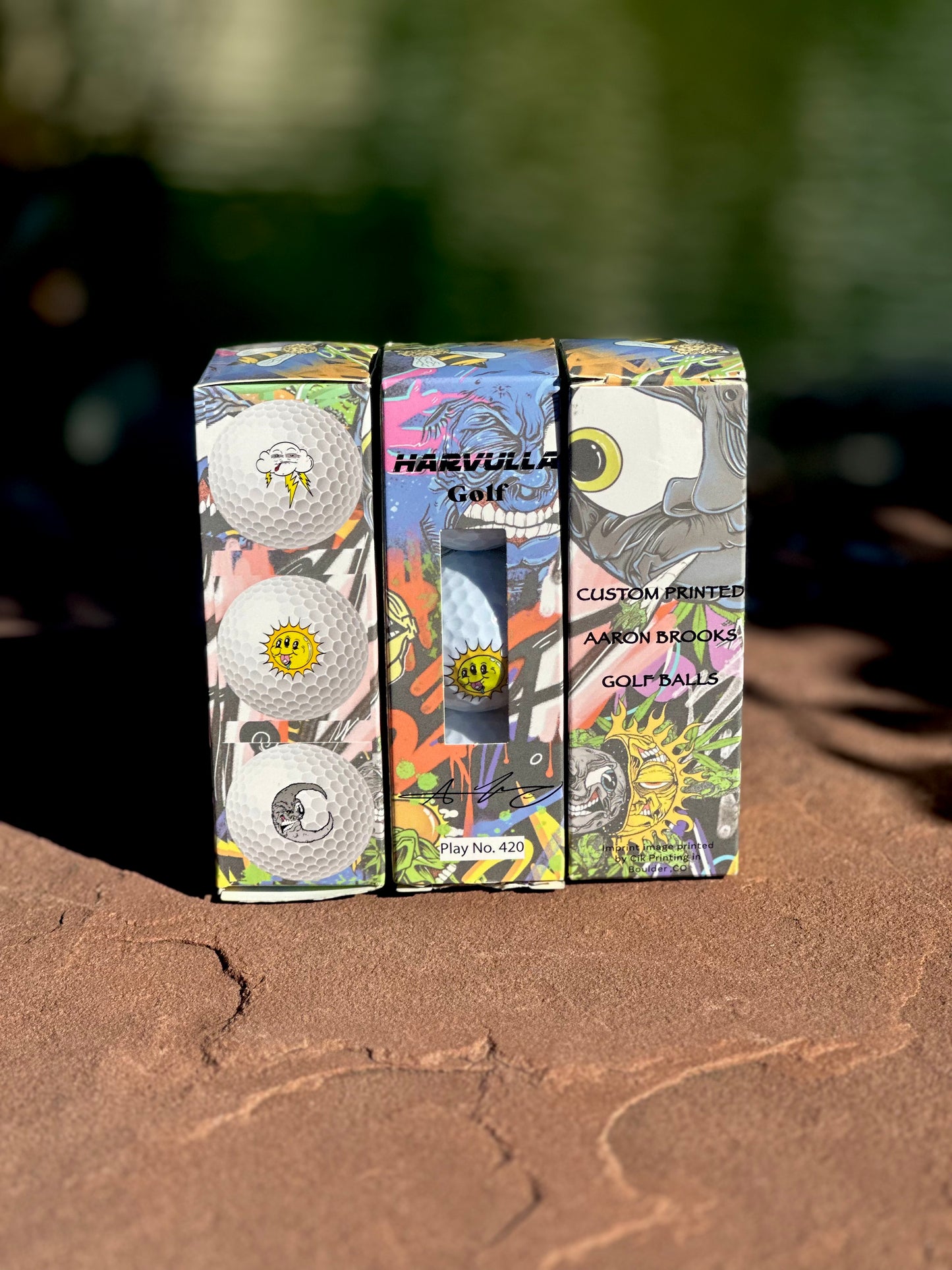 "The Golf Trip" Harvulla x Aaron Brooks Custom Golf Ball Sleeve (3 Balls)